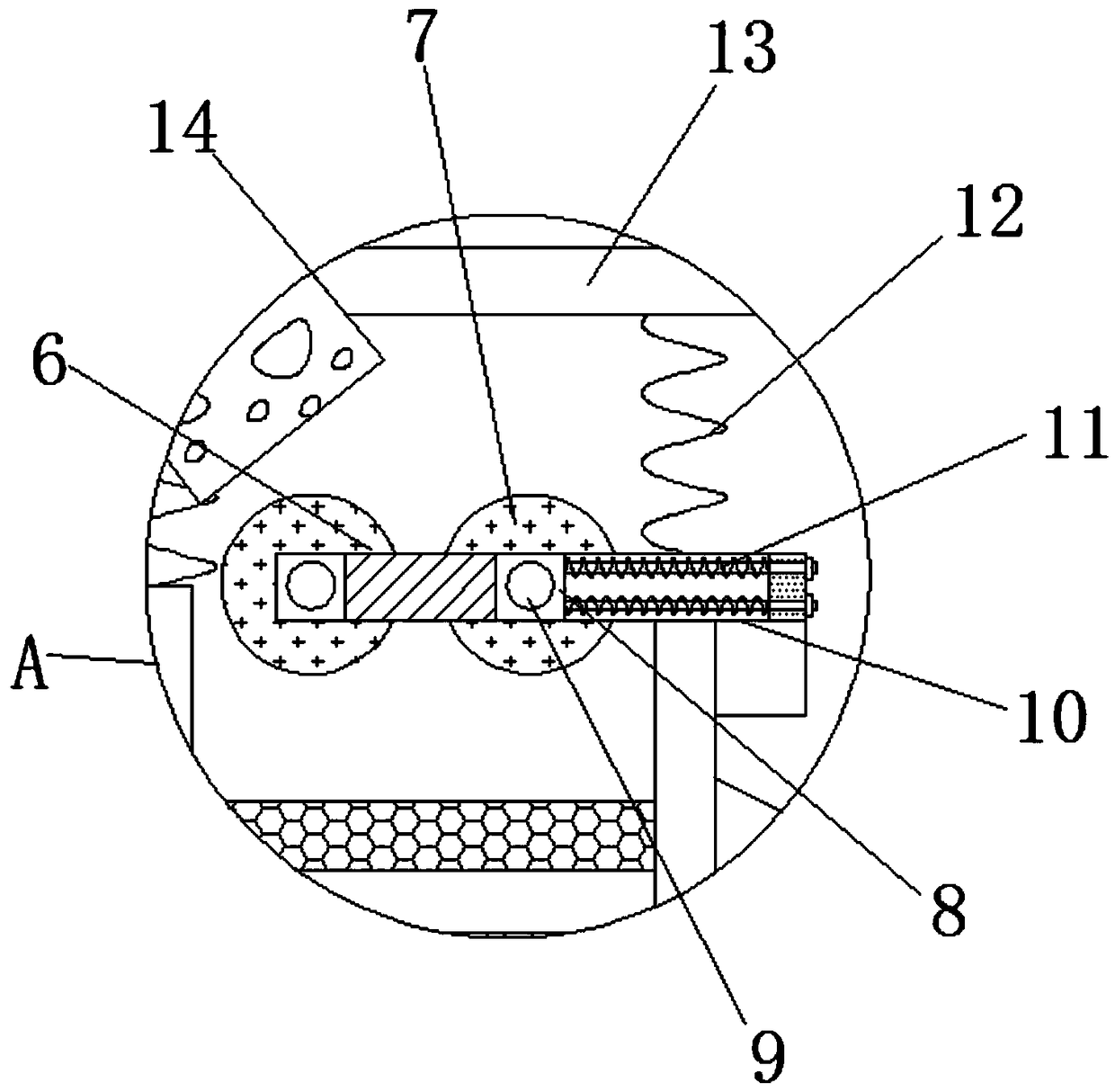 Device capable of conveniently achieving vibration screening of Qingli phosphate ore