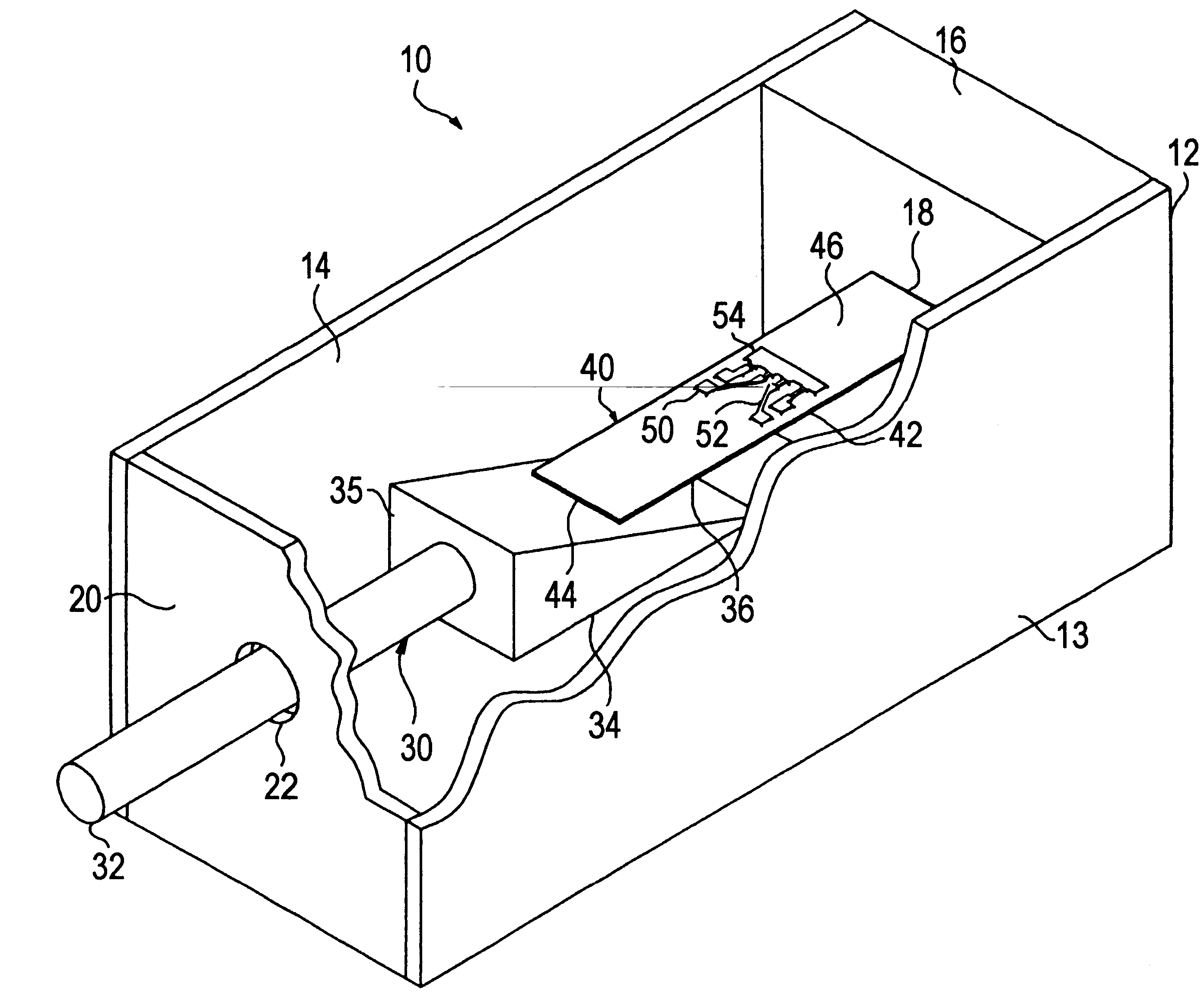 Linear position sensor using a strain gage