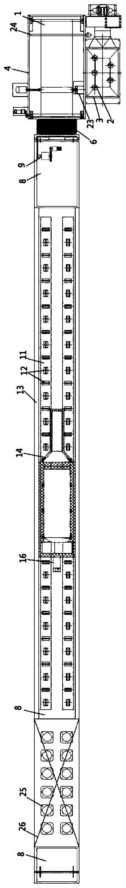 Automobile disc brake spraying production line and production method thereof