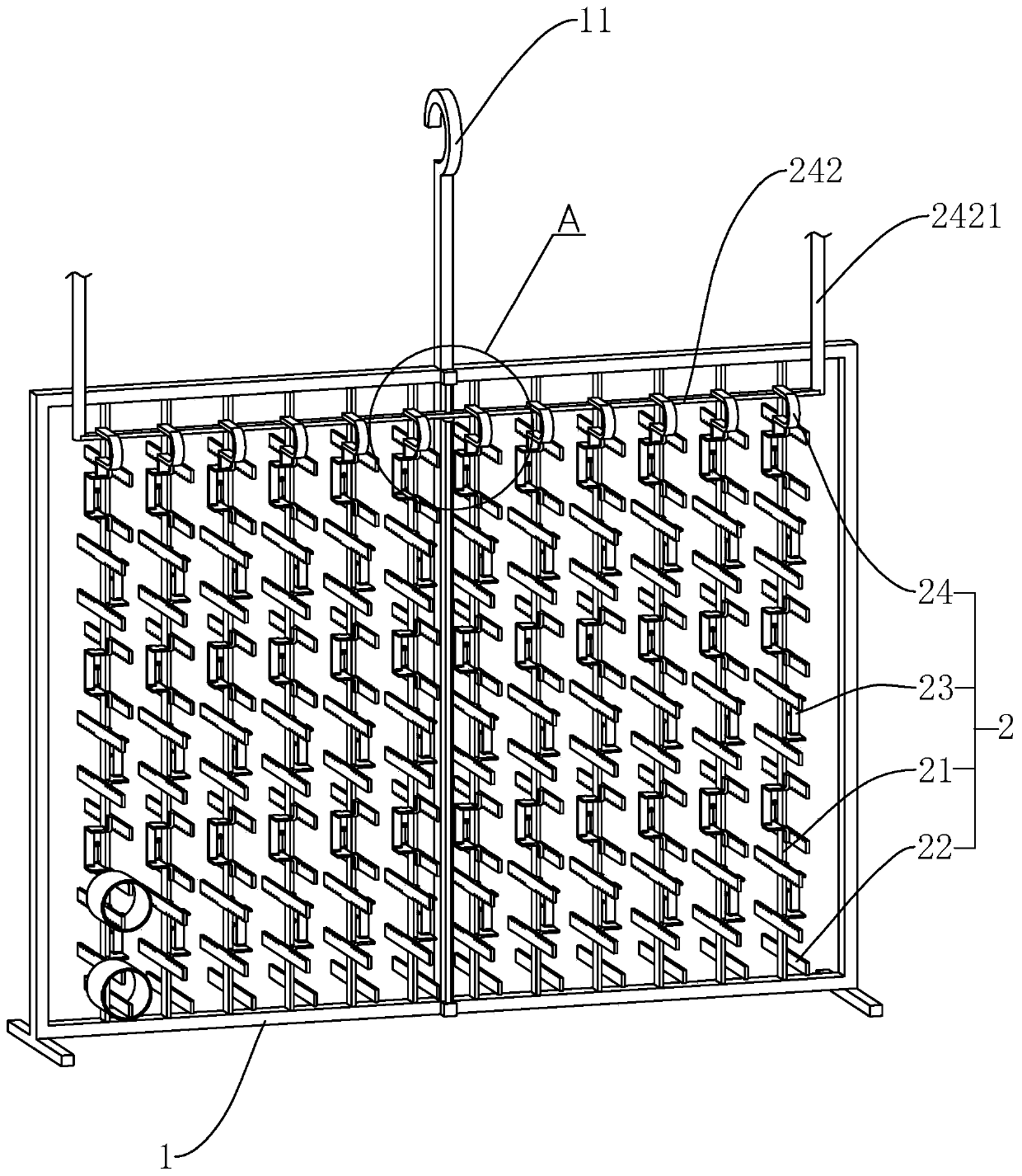 Oxidation hanger for automatic production