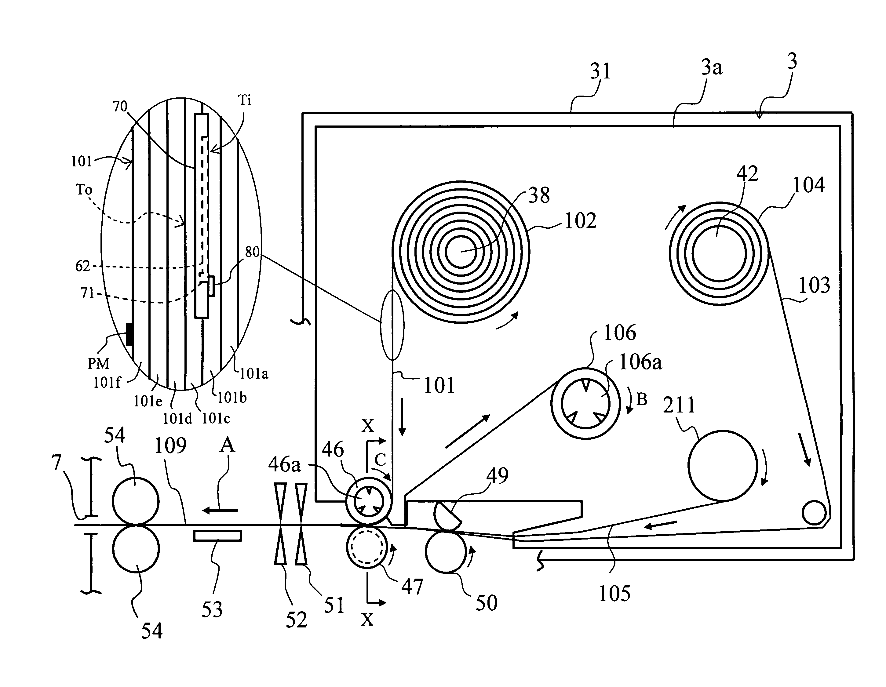 Tag label producing apparatus