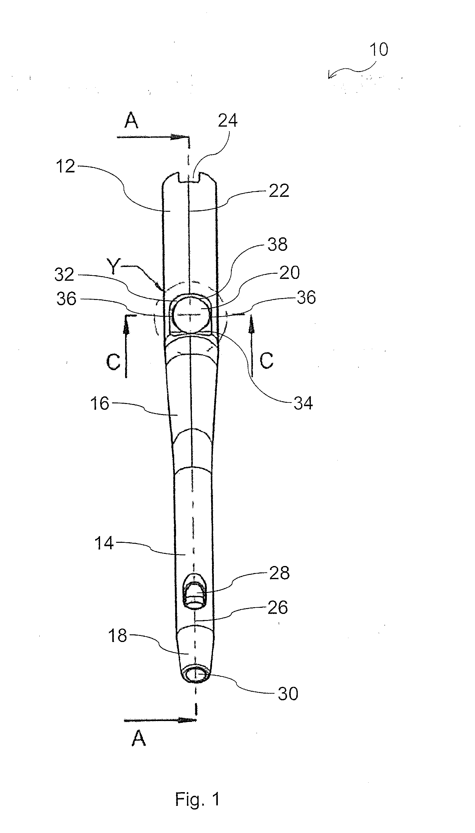 Intramedullary nail and implant system comprising the nail