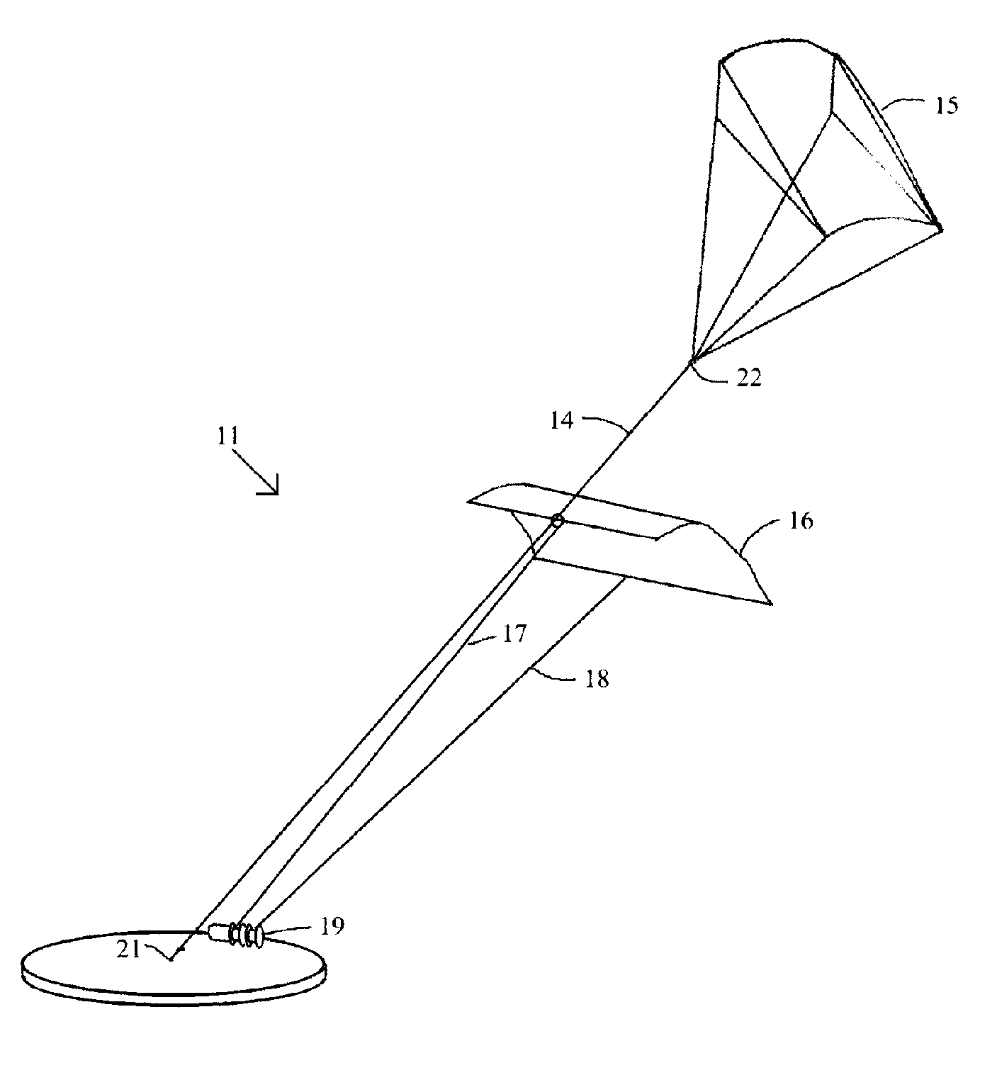 Aerialwind power generation system and method