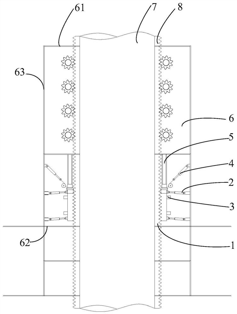 A locking device suitable for self-elevating platform