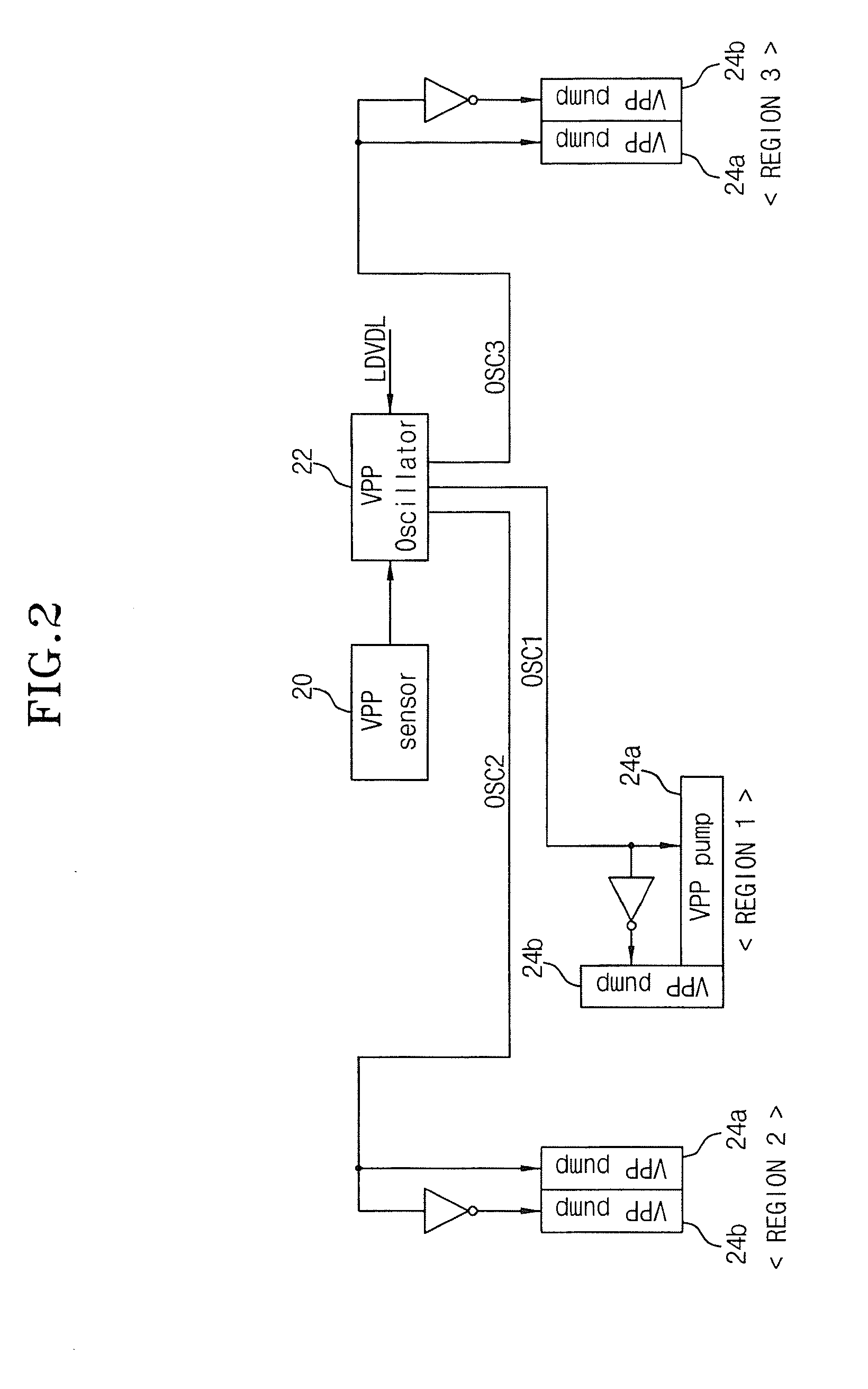 Charge pumping circuit with decreased current consumption