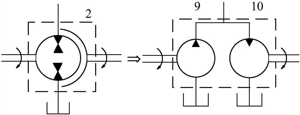 Machine liquid composite transmission system based on pressure control