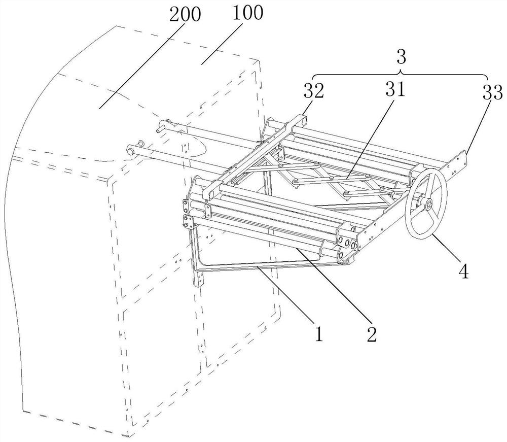 Push-pull device for equipment in box body