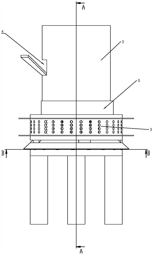 Threshing device for corn harvesting