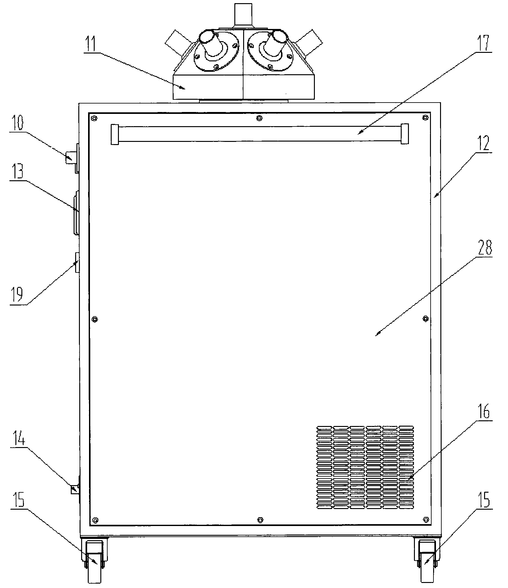 Movable type room vaporization hydrogen peroxide sterilization system