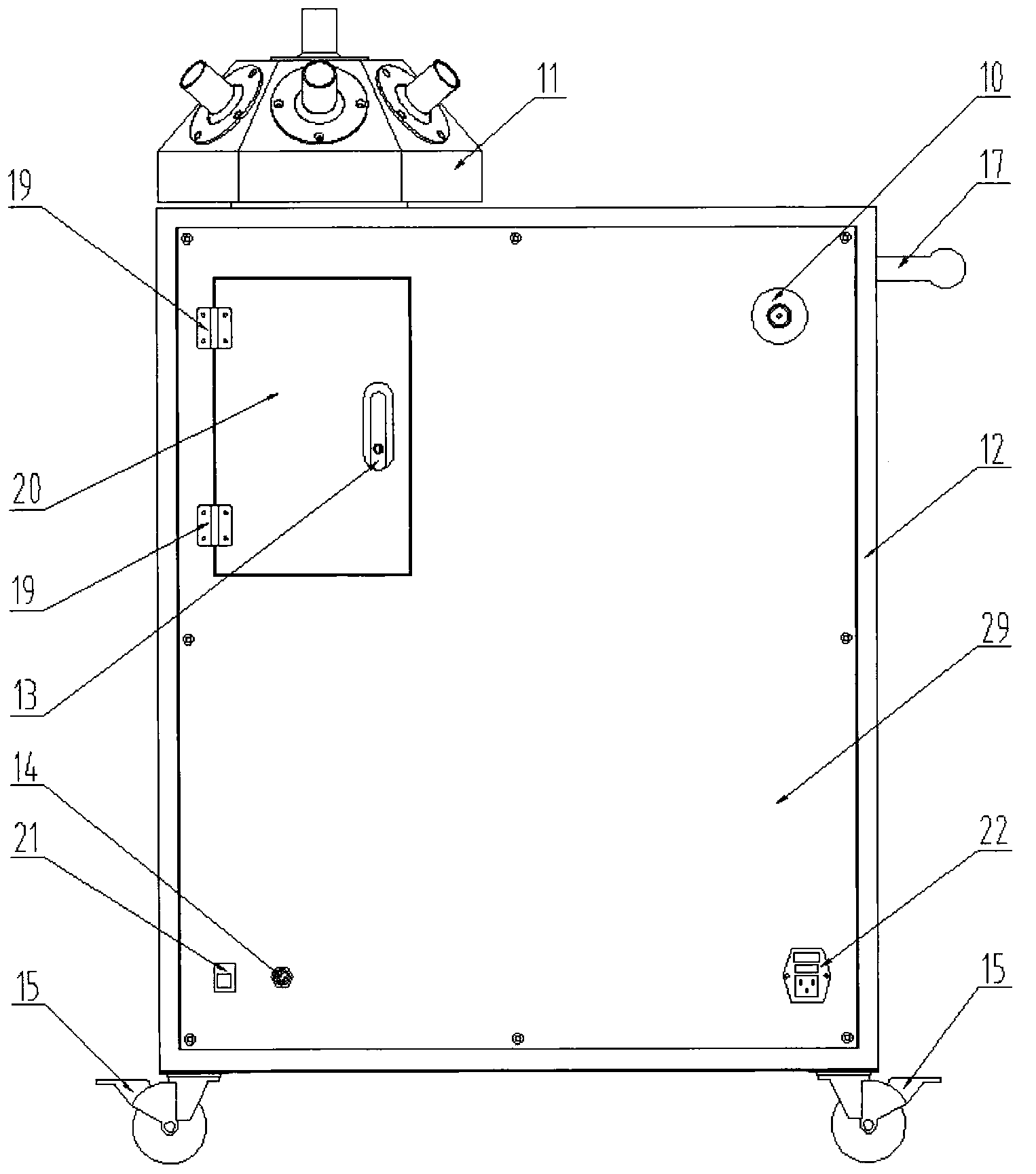 Movable type room vaporization hydrogen peroxide sterilization system