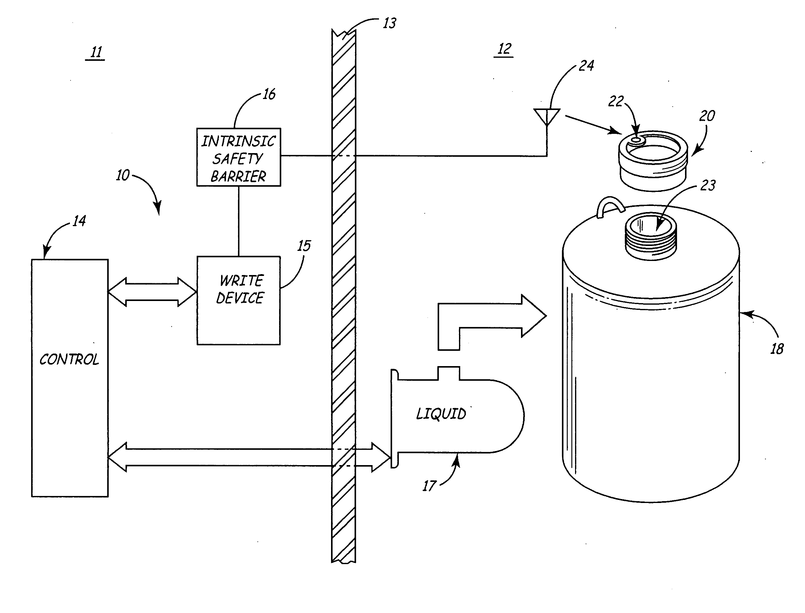 Manufacturing system with intrinsically safe electric information storage