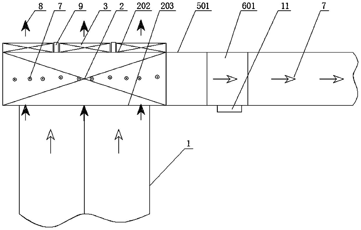 Flue gas emission system and desulfurization device of power plant