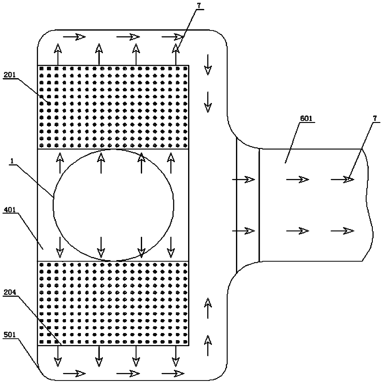 Flue gas emission system and desulfurization device of power plant