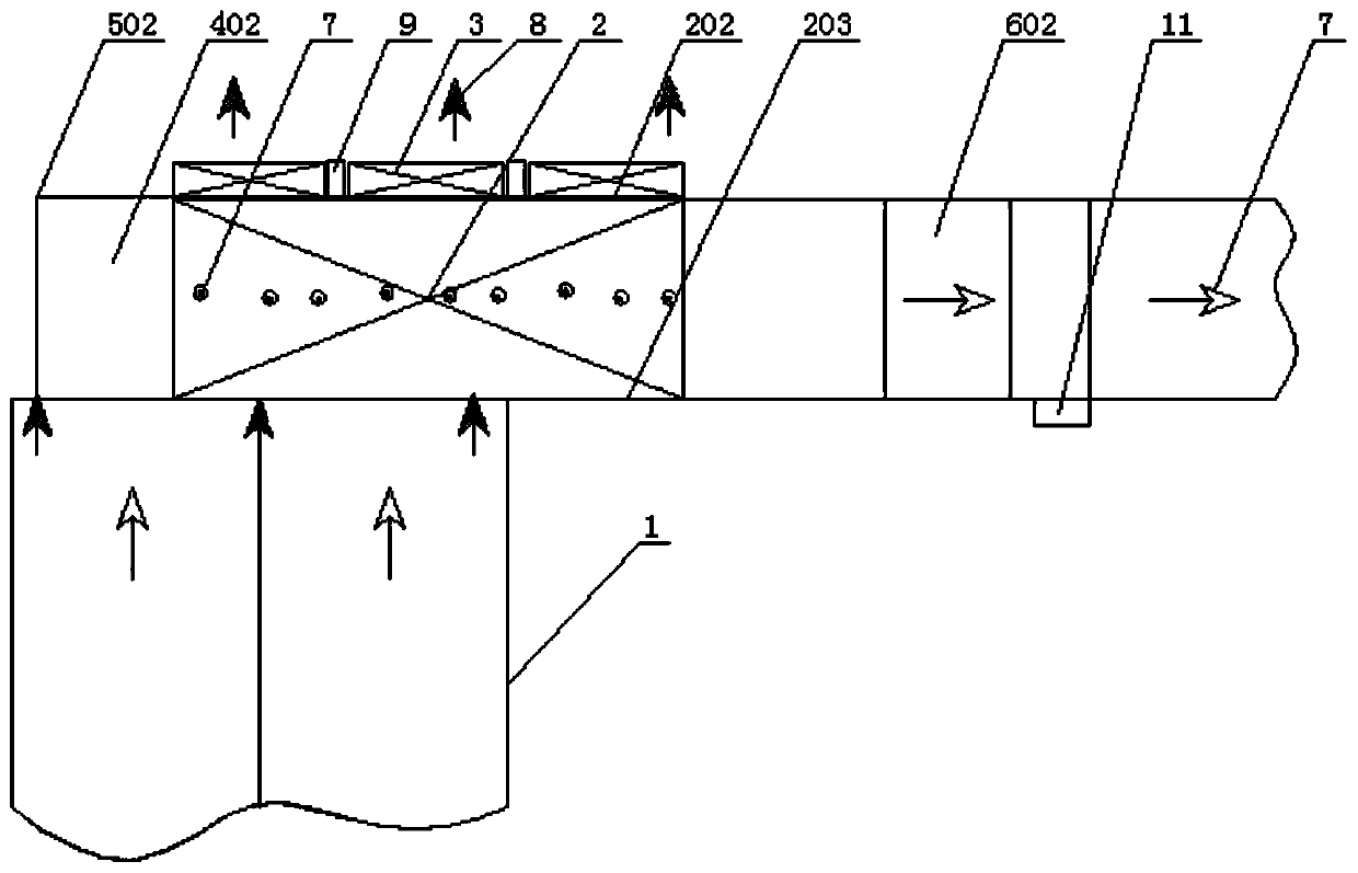 Flue gas emission system and desulfurization device of power plant