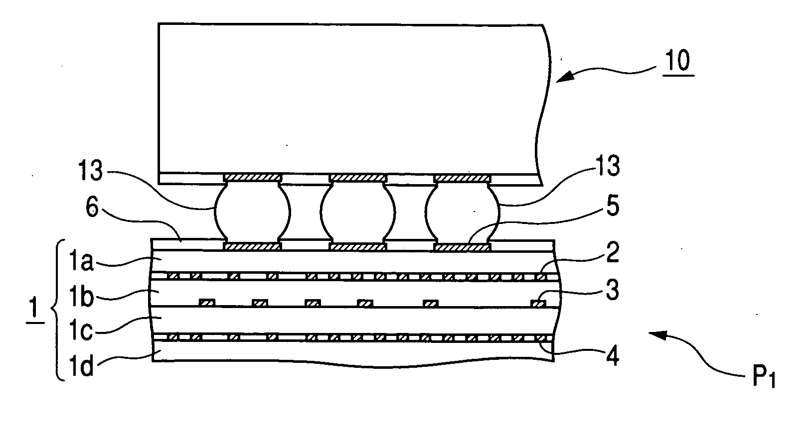 Multilayer printed wiring board and multilayer printed circuit board