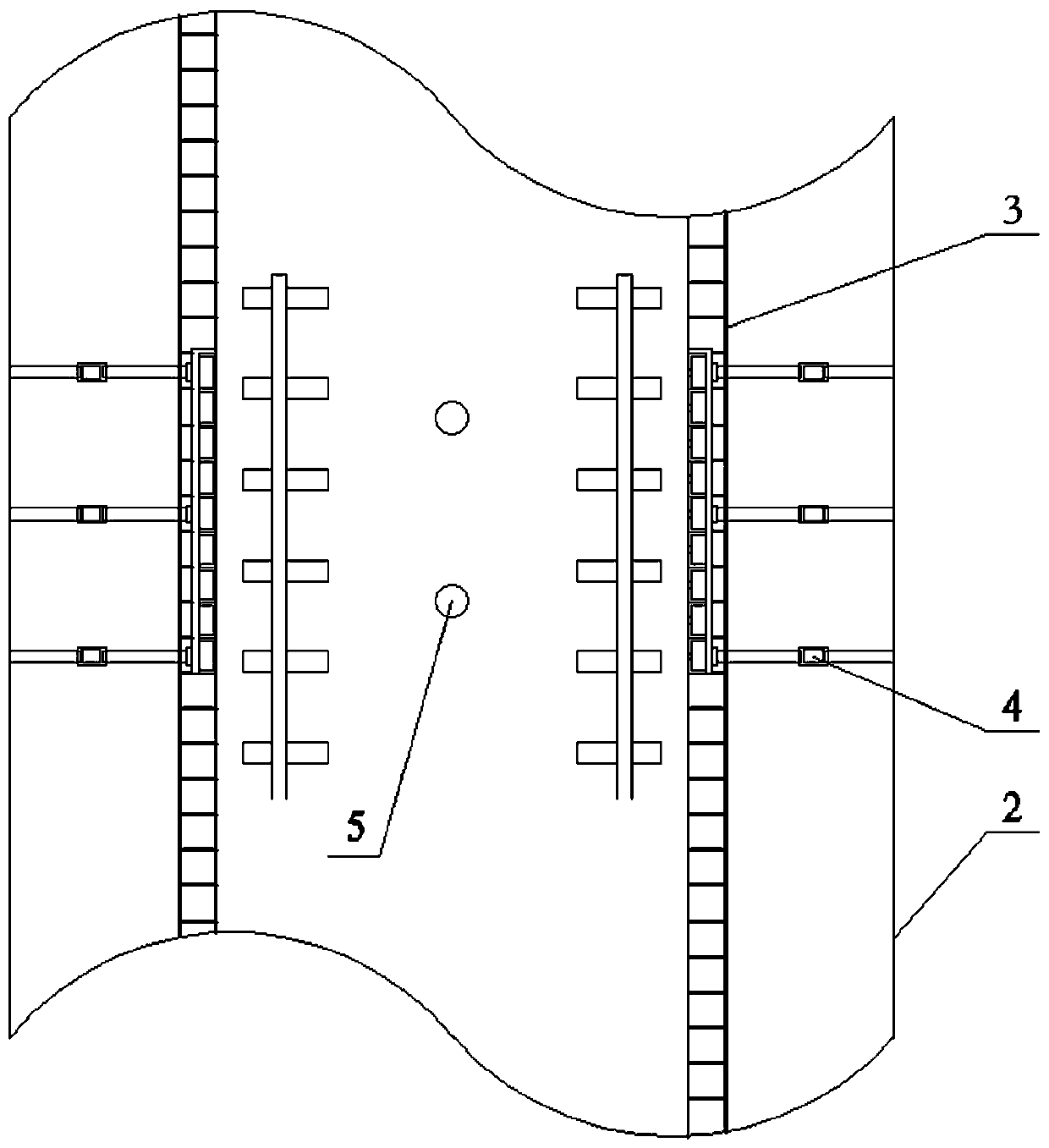 Integral ballast bed and tunnel bottom disease control method based on combined support and grouting formwork