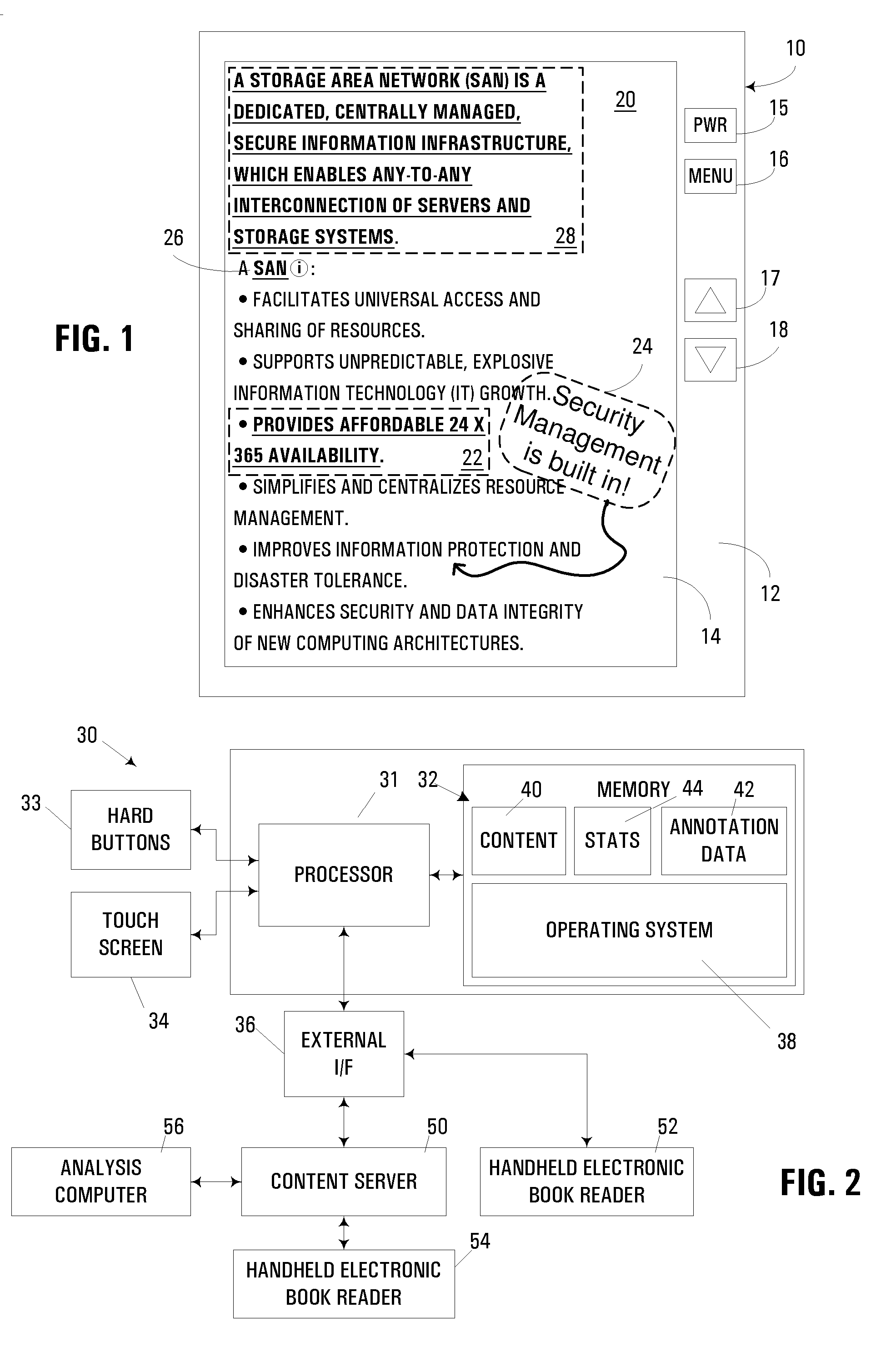 Handheld electronic book reader with annotation and usage tracking capabilities