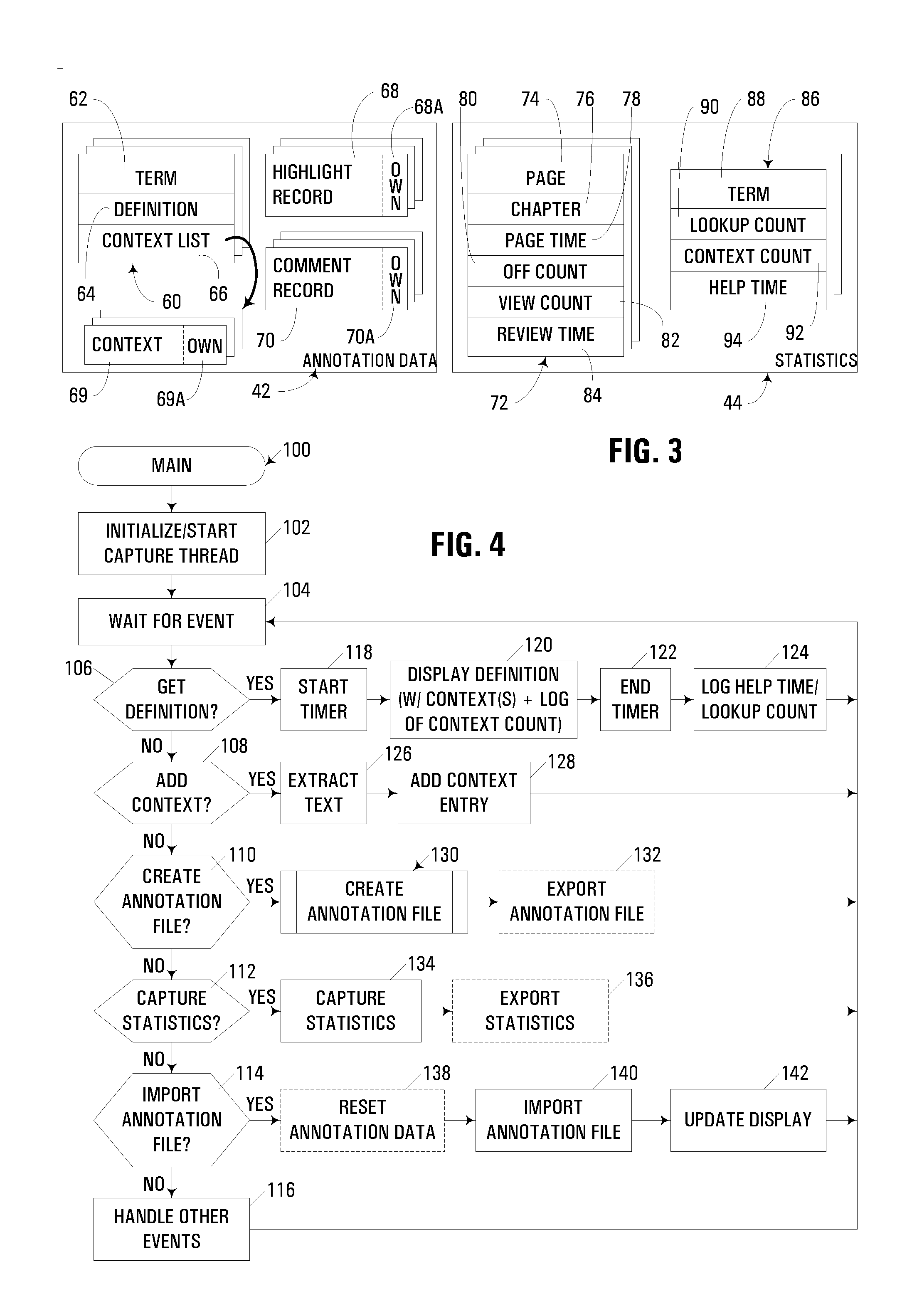 Handheld electronic book reader with annotation and usage tracking capabilities