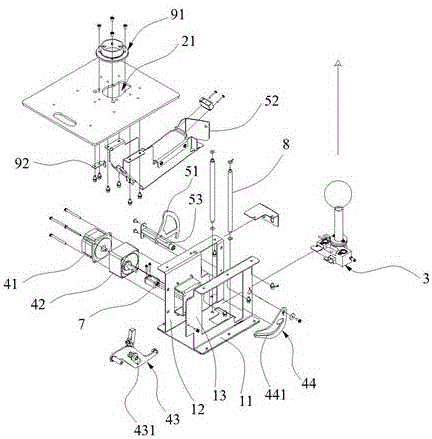 Gravity type automatic ball serving machine