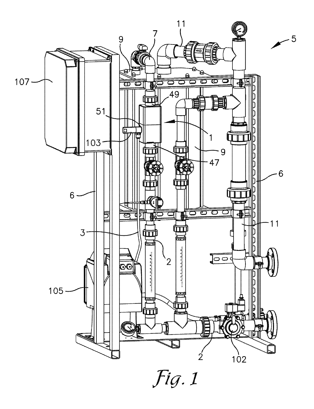 Liquid polymer activation unit with improved hydration chamber