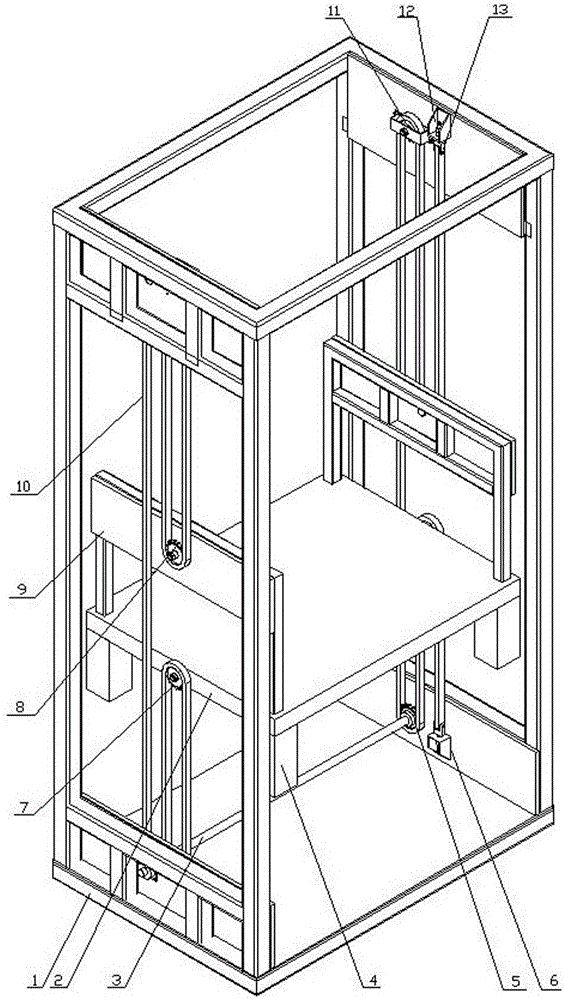 Chain-type lifting mechanism for carried cargo