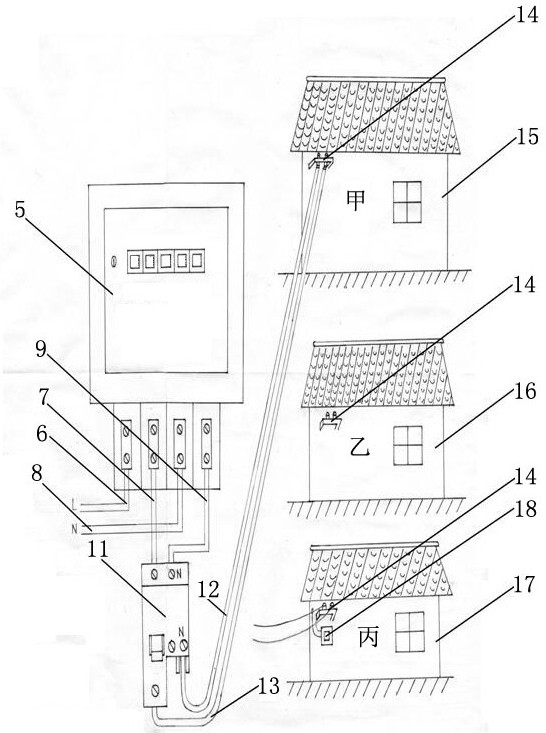 Low-voltage electric energy meter anti-misinstallation meter position recognition device and method with anti-stealing function