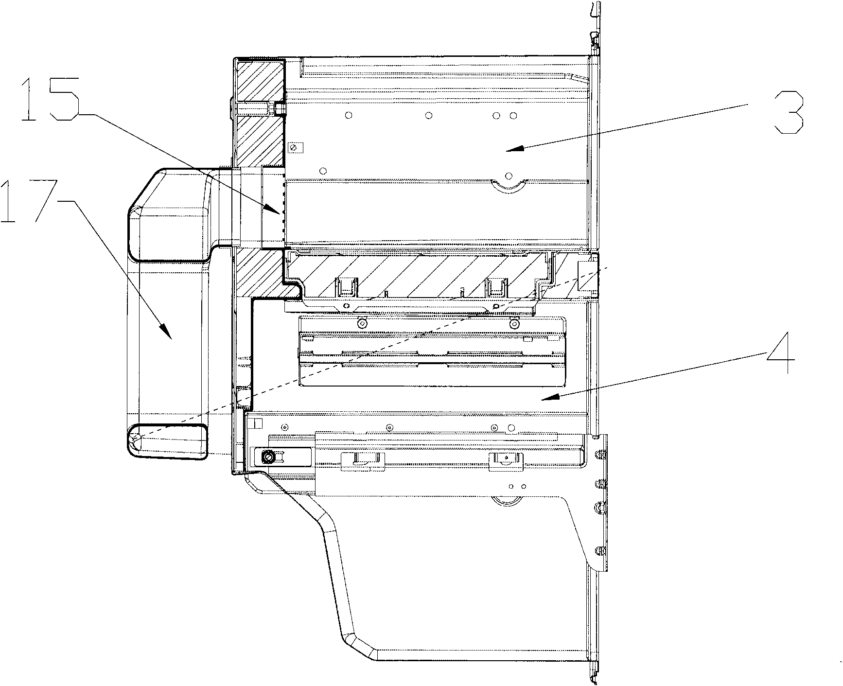 Condensed water collecting device