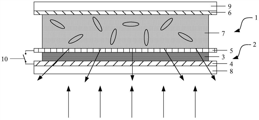 An optical structure, its control method, and a display device