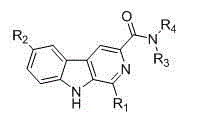 Harmaline amide compound as well as preparation method and application thereof