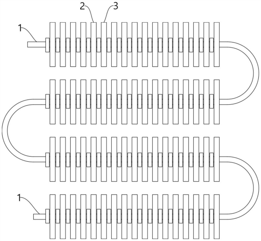 A duct fin evaporator