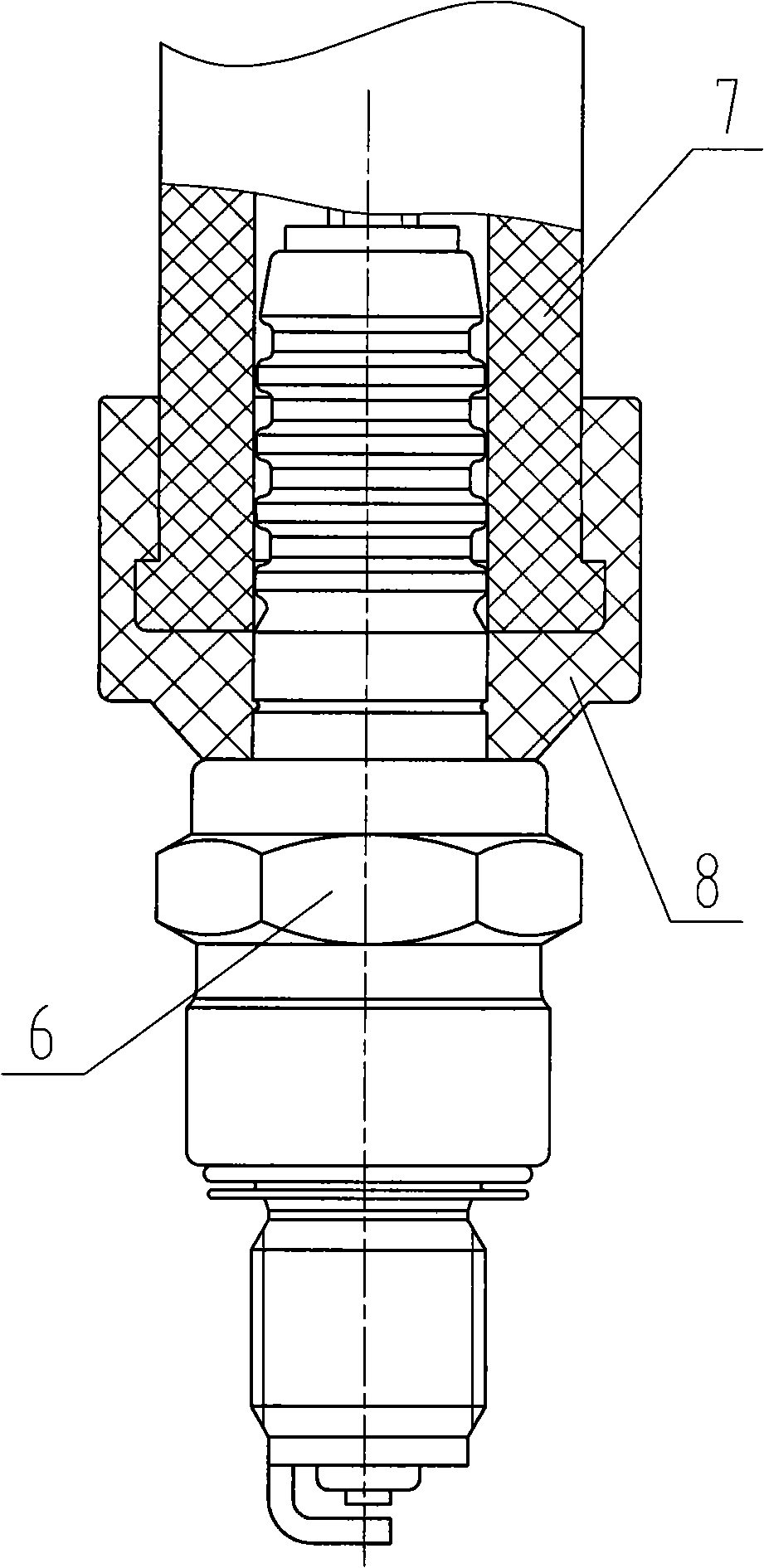 Water-proof rubber sleeve of sparking plug cap