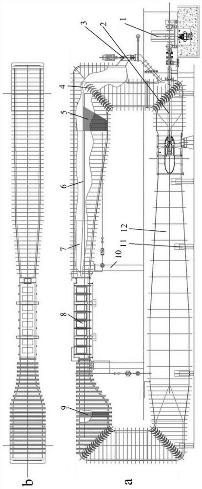 An exhaust device for hydraulic jump trowel in circulating water tank and its application