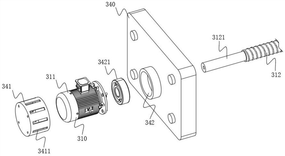 Friction welding spindle head based on support rod type transverse movement