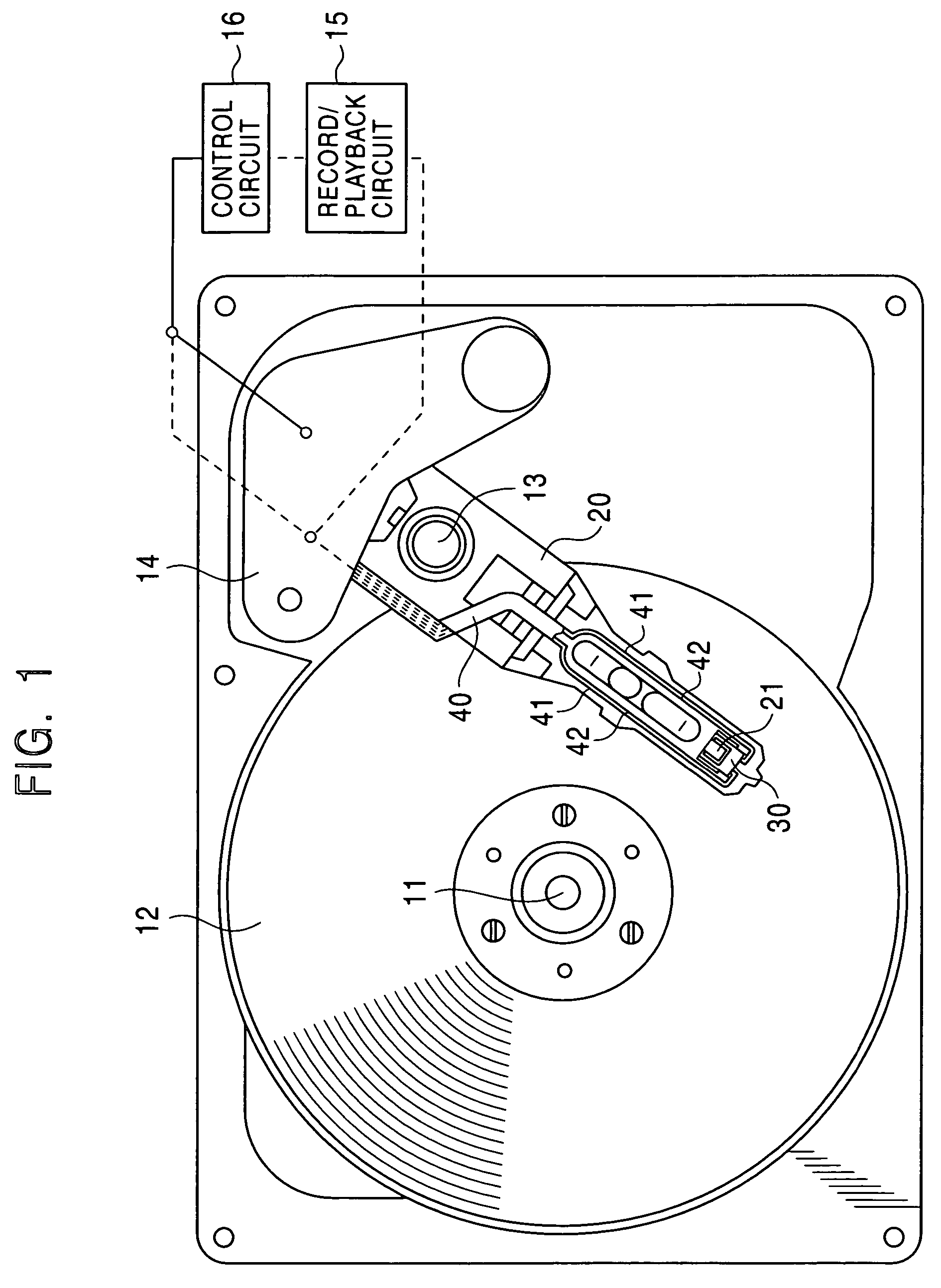 Magnetic head actuator including piezoelectric elements fixed to the arms of a fired glass-ceramic substrate