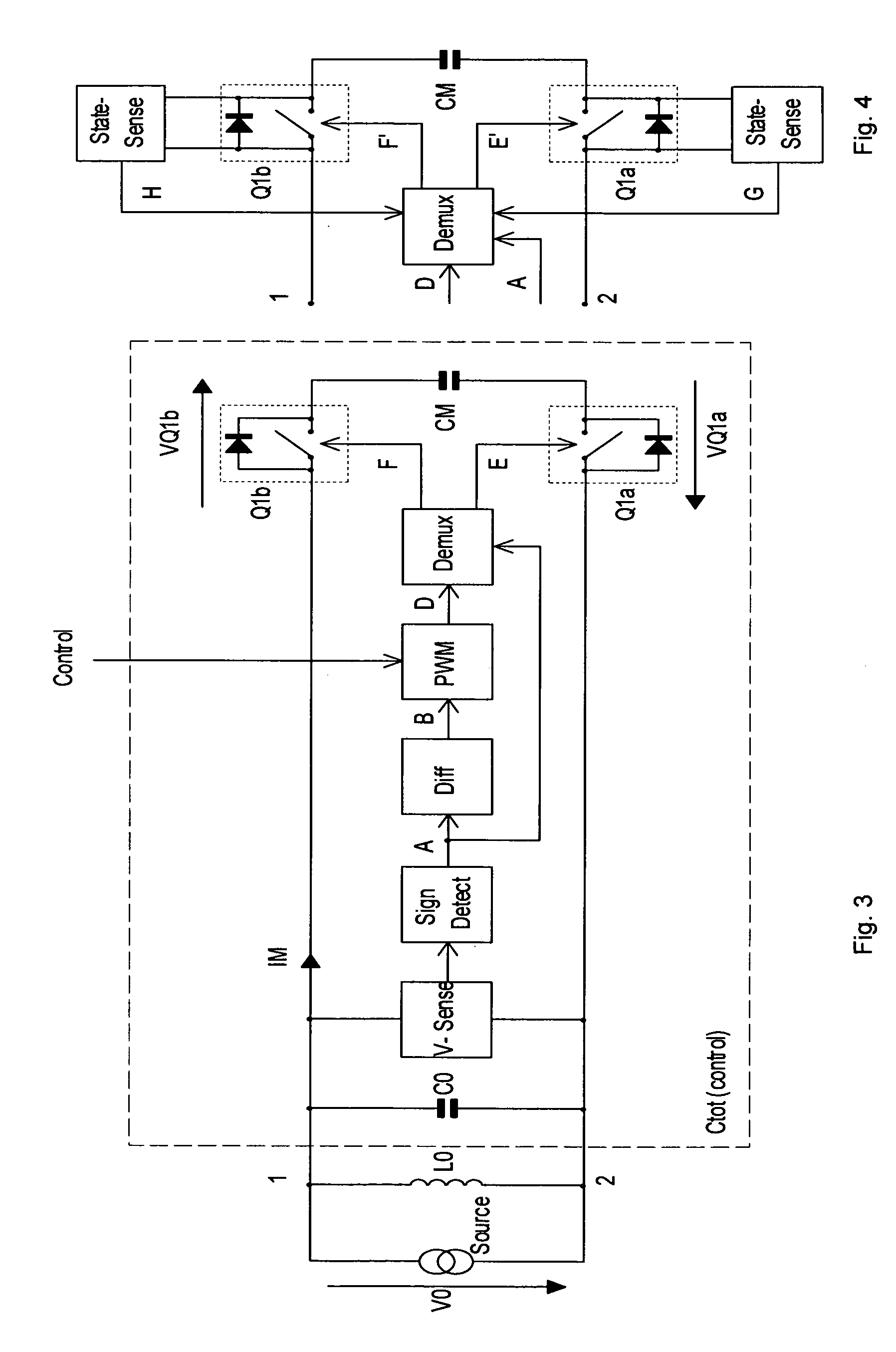 Controlled large signal capacitor and inductor