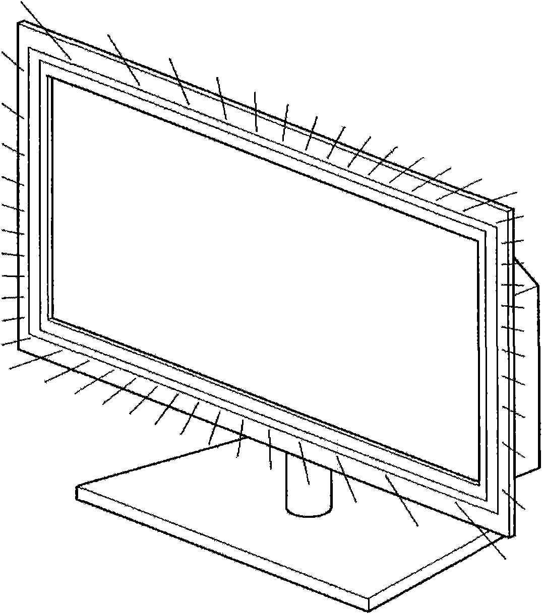 Device and method for generating luminous effect in frame body