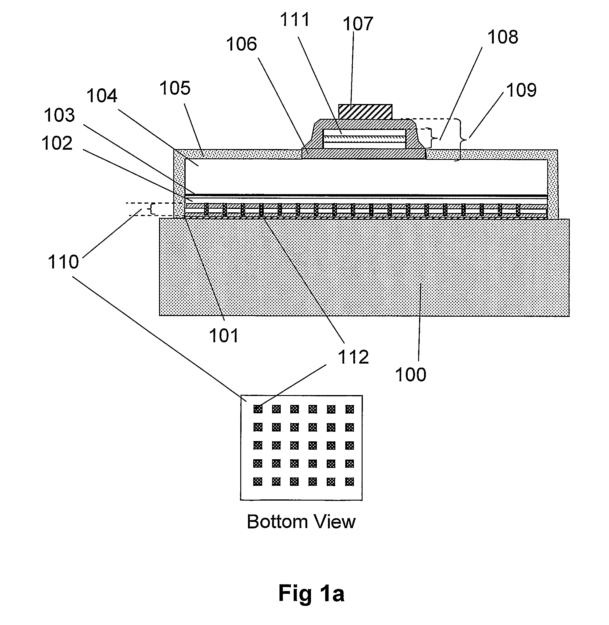 Vertical LED with conductive vias