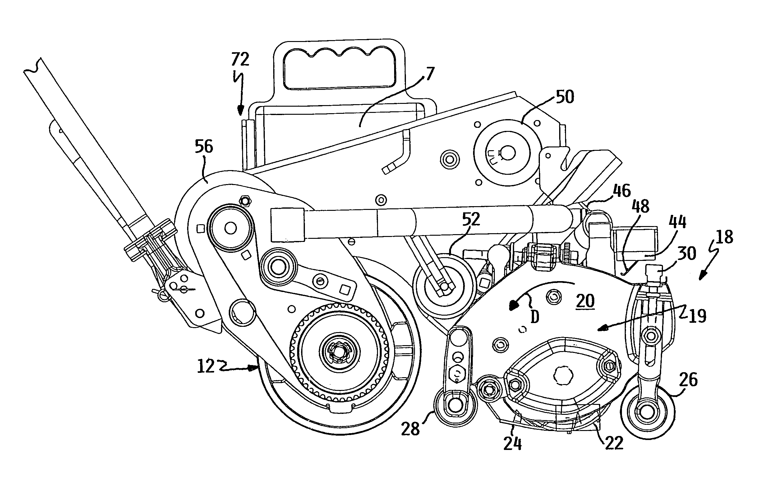 Walk reel mower with electric drive and automatic slow down system