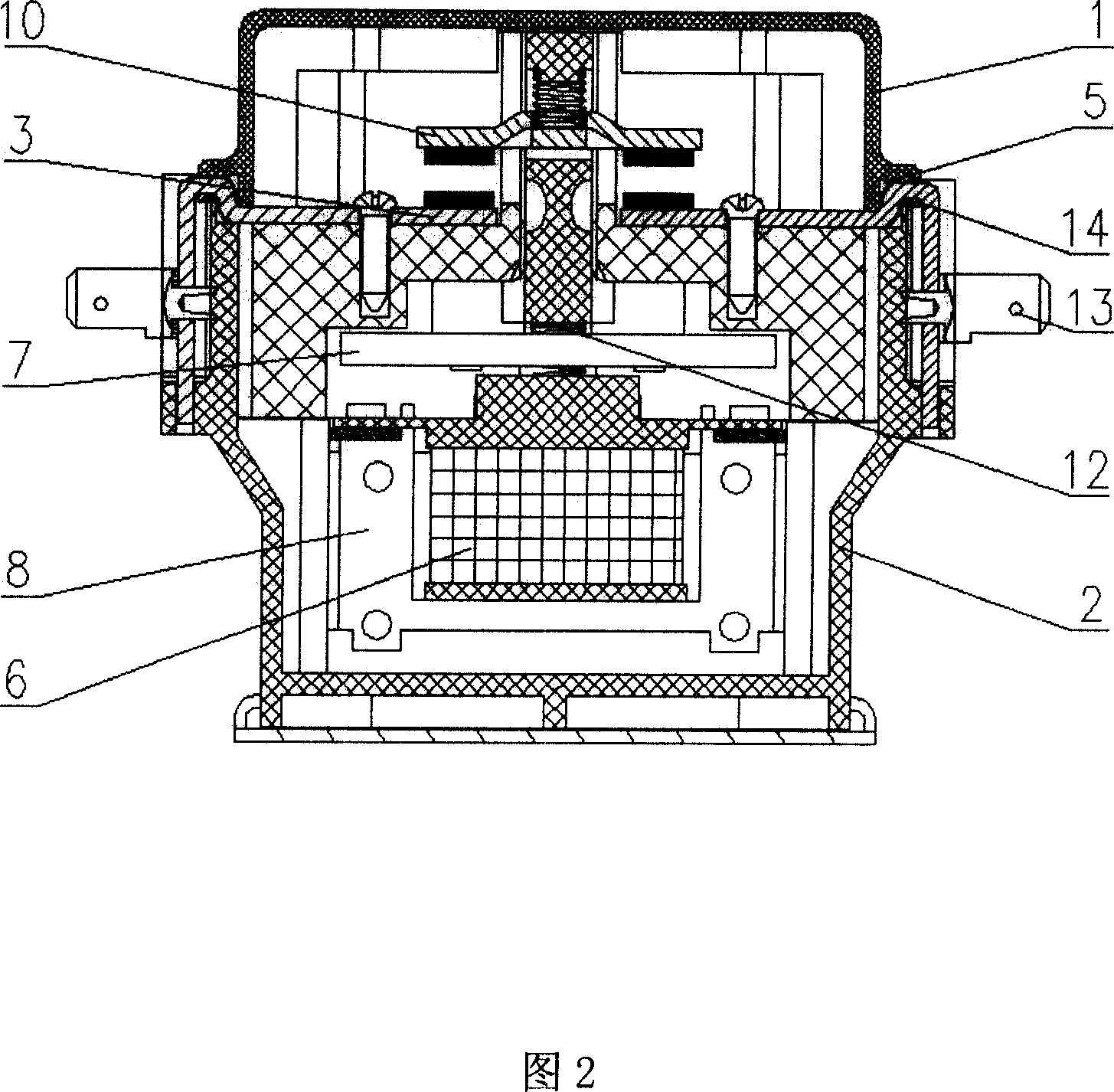 Air-tight type low-voltage electrical apparatus with working contact and its oxygen-free seal method