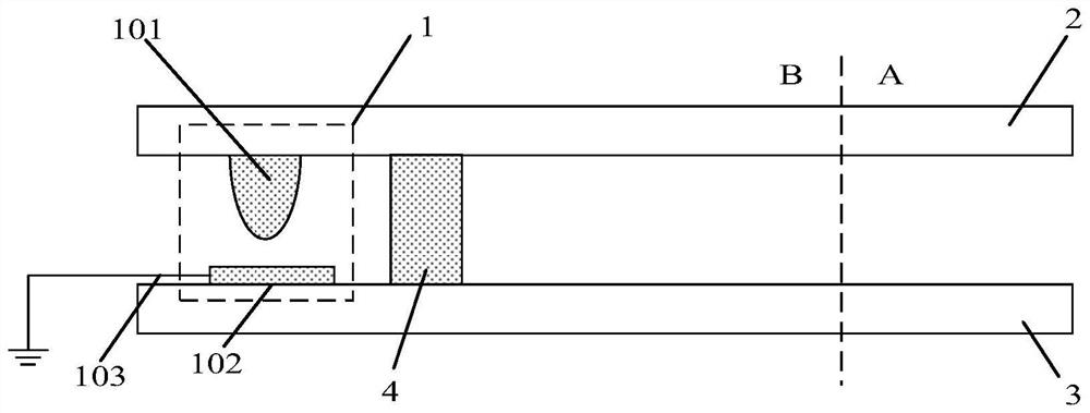 Electrostatic protection structure, display panel with electrostatic protection function and display device