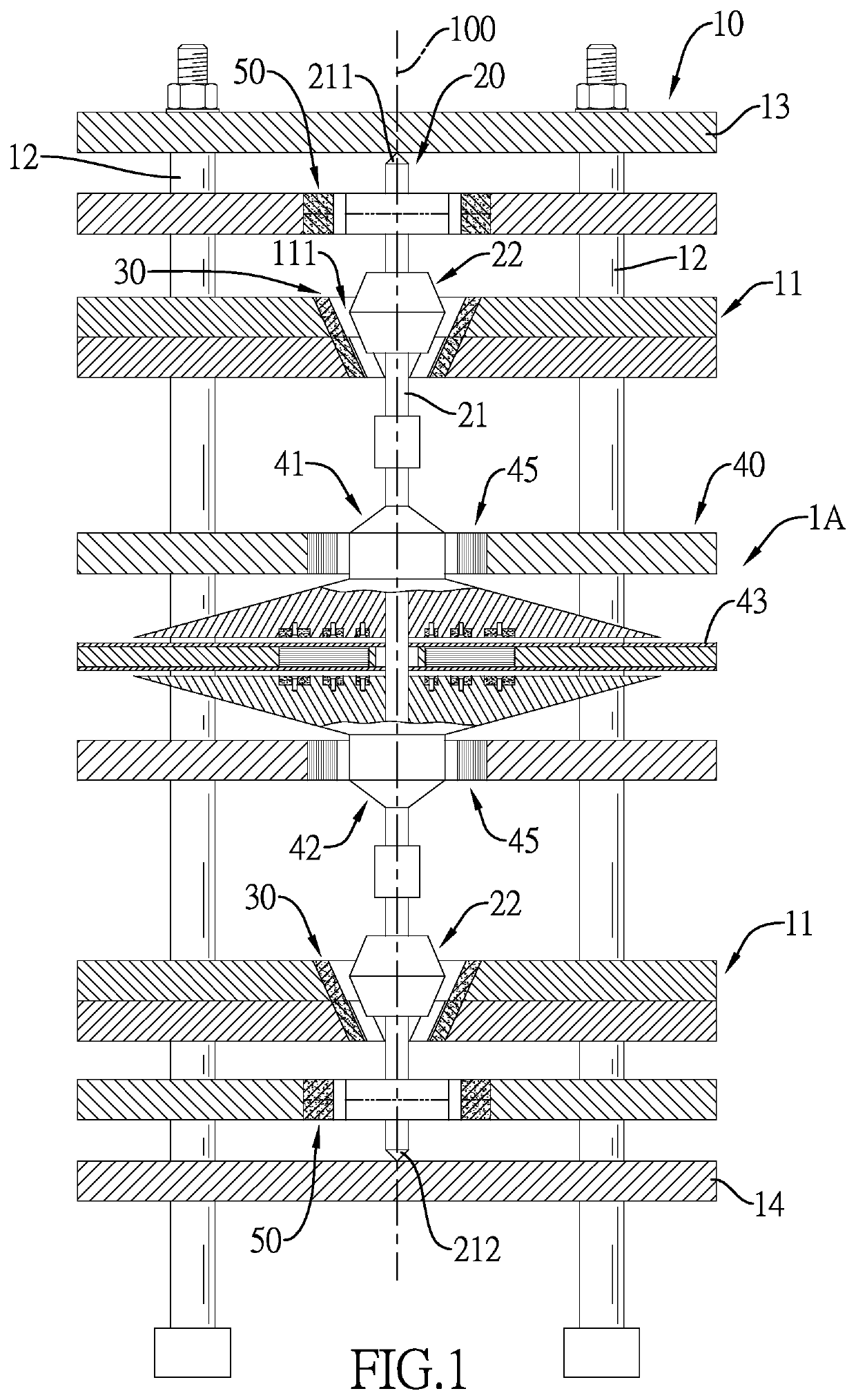 Vertically mounted and magnetically driven power generation apparatus