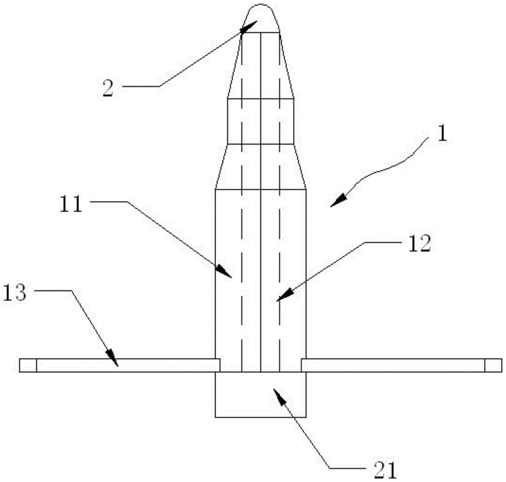 A detachable brain stereotaxic keyhole device