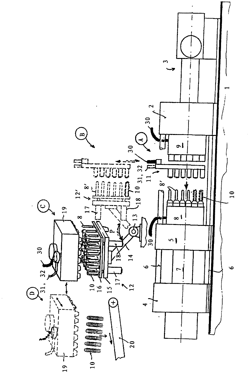 Injection molding machine for manufacturing a plurality of injection molding elements in period