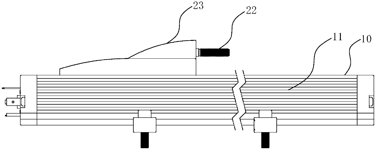 A slider type linear displacement sensor