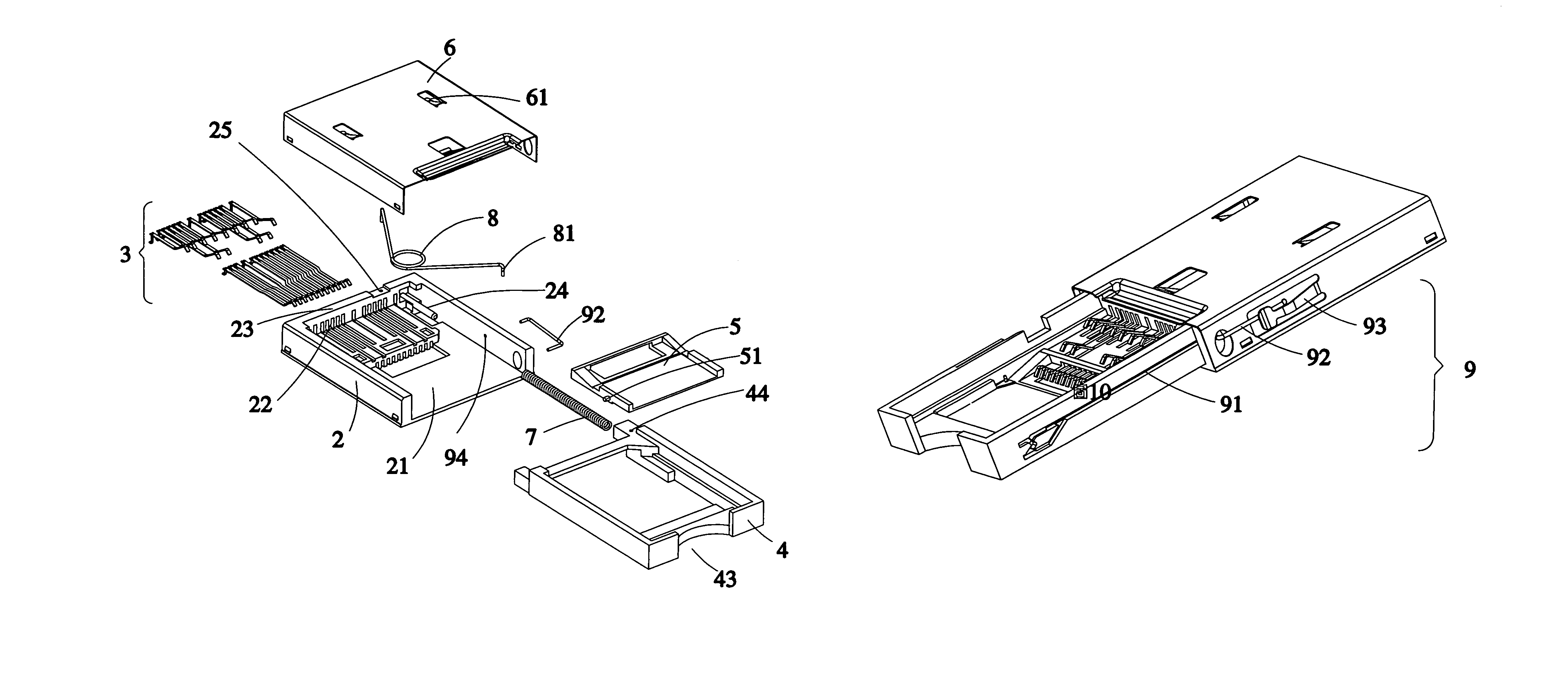 Drawer-type all-in-one card connector