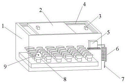 Fruit disease pathogenic bacteria inversed grafting culture device