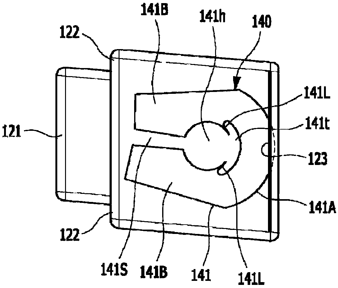 Self-ligation type dentition-correcting bracket assembly