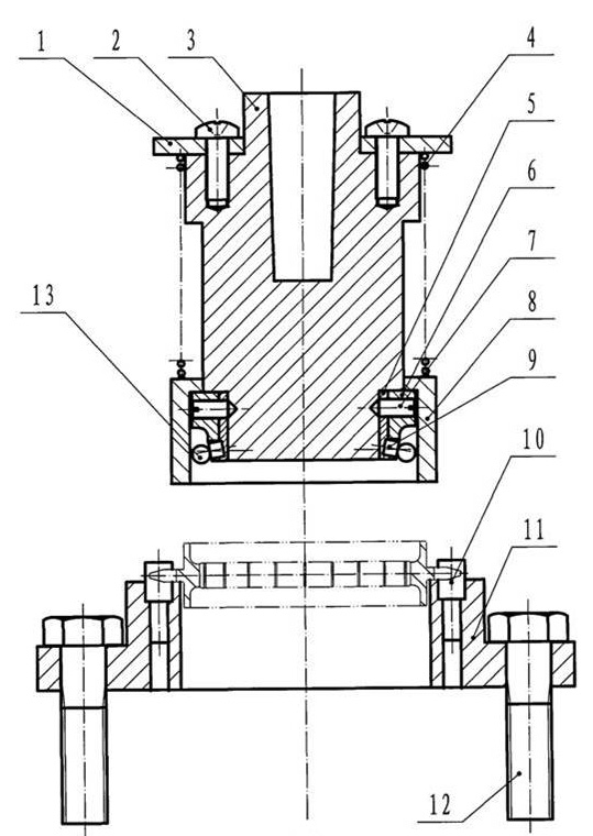 Azimuthal rolling track grinding device for magnetic hanging steel ball