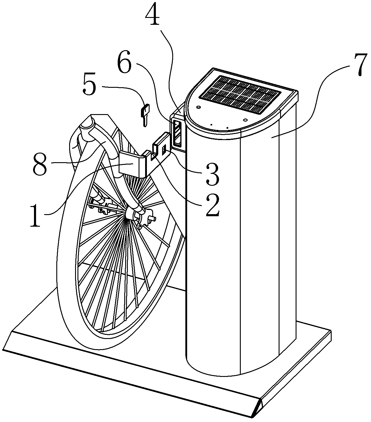 Locking and parking space system convenient for releasing and recovering keys and parking method of the system