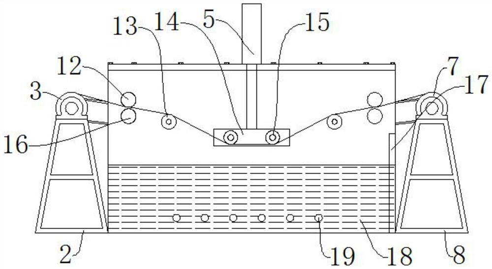 Printing and dyeing device for chemical fabric processing and using method thereof